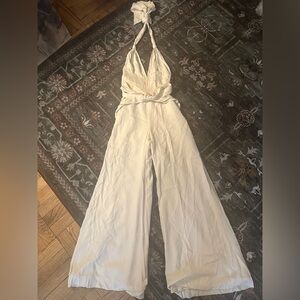 Temperley London Silk halter wide leg jumpsuit size 2